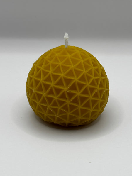 Geometric Sphere Beeswax Candle